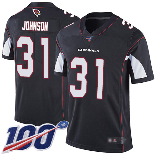 Arizona Cardinals Limited Black Men David Johnson Alternate Jersey NFL Football #31 100th Season Vapor Untouchable